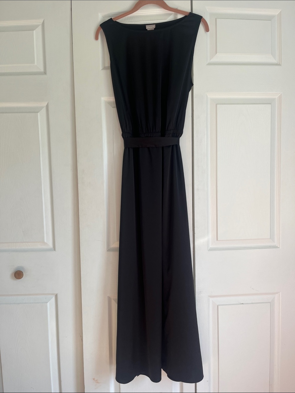 Chico's Black Boatneck Sleeveless Maxi Dress